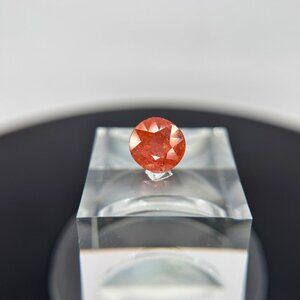 3.1 ct Pinkish Orange Tourmaline Round Cut Loose Gemstone